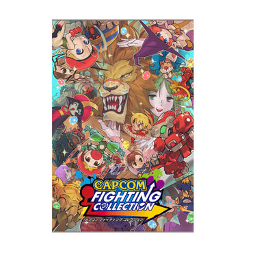 Capcom Fighting Collection cover art with logo print
