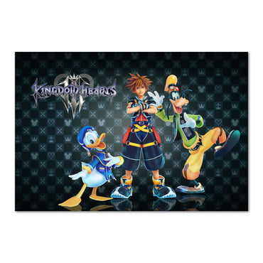 Kingdom Hearts II Donald Duck, Sora and Goofy poster print