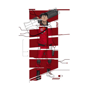 Akira (1988) Movie Kaneda Red Jacket Art poster print