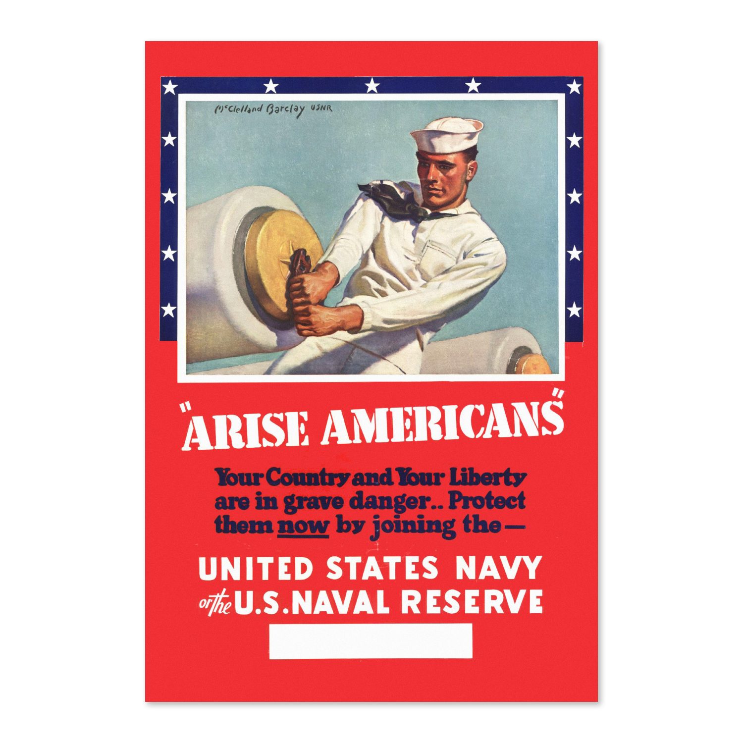 Arise Americans Join the Navy poster print