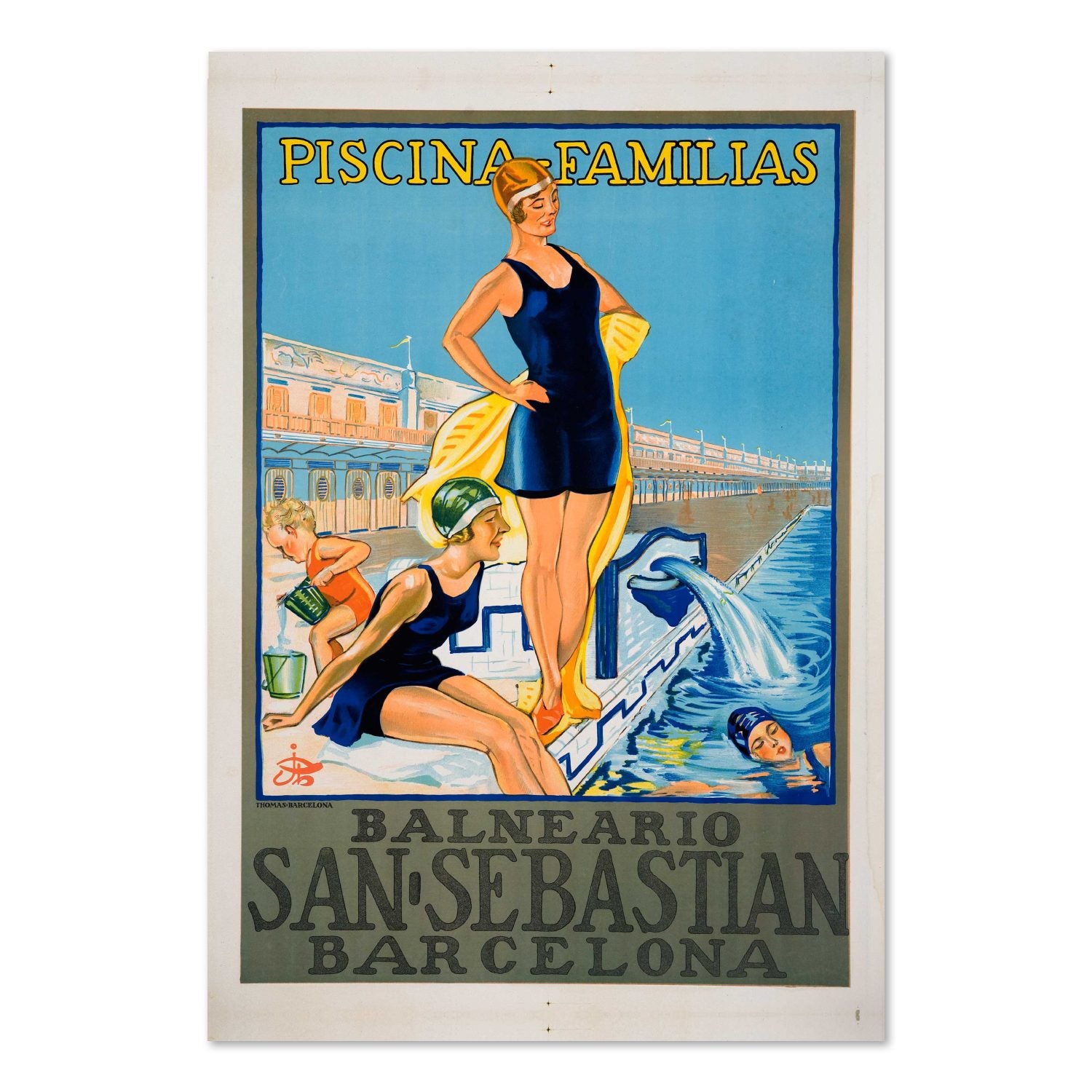 Balneario San Sebastian Barcelona poster print