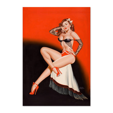 Black Lace Beauty poster print