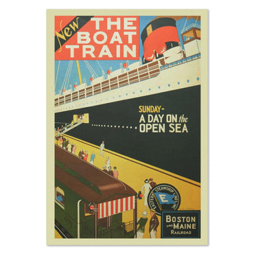 Boston and Maine Boat Train poster print