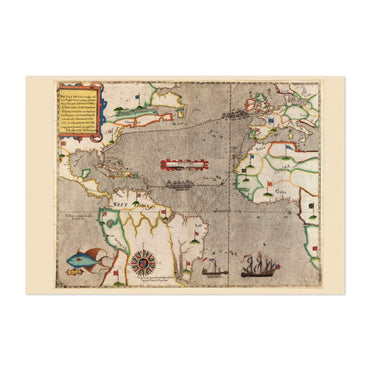 Drake West Indies Voyage 1585 poster print