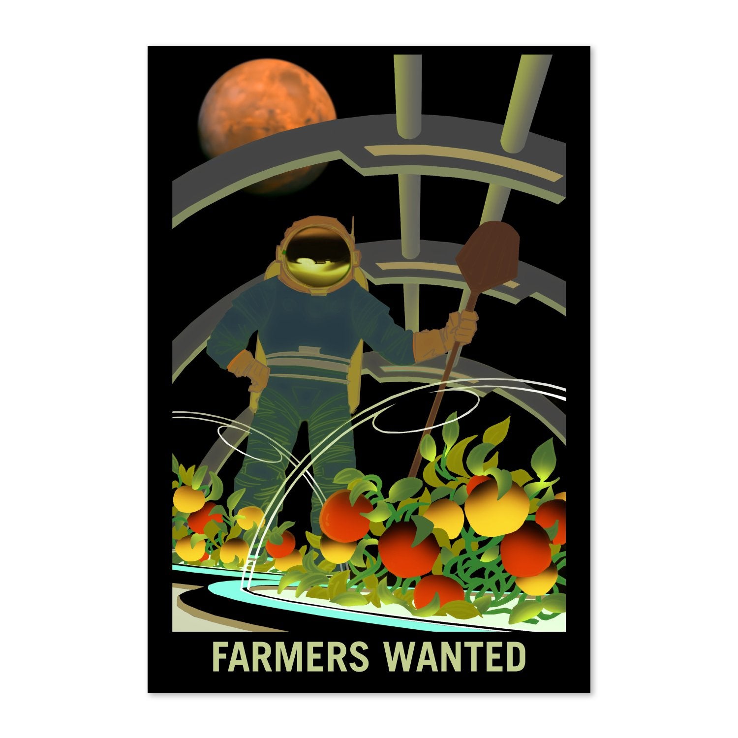 Farmers Wanted on Mars poster print