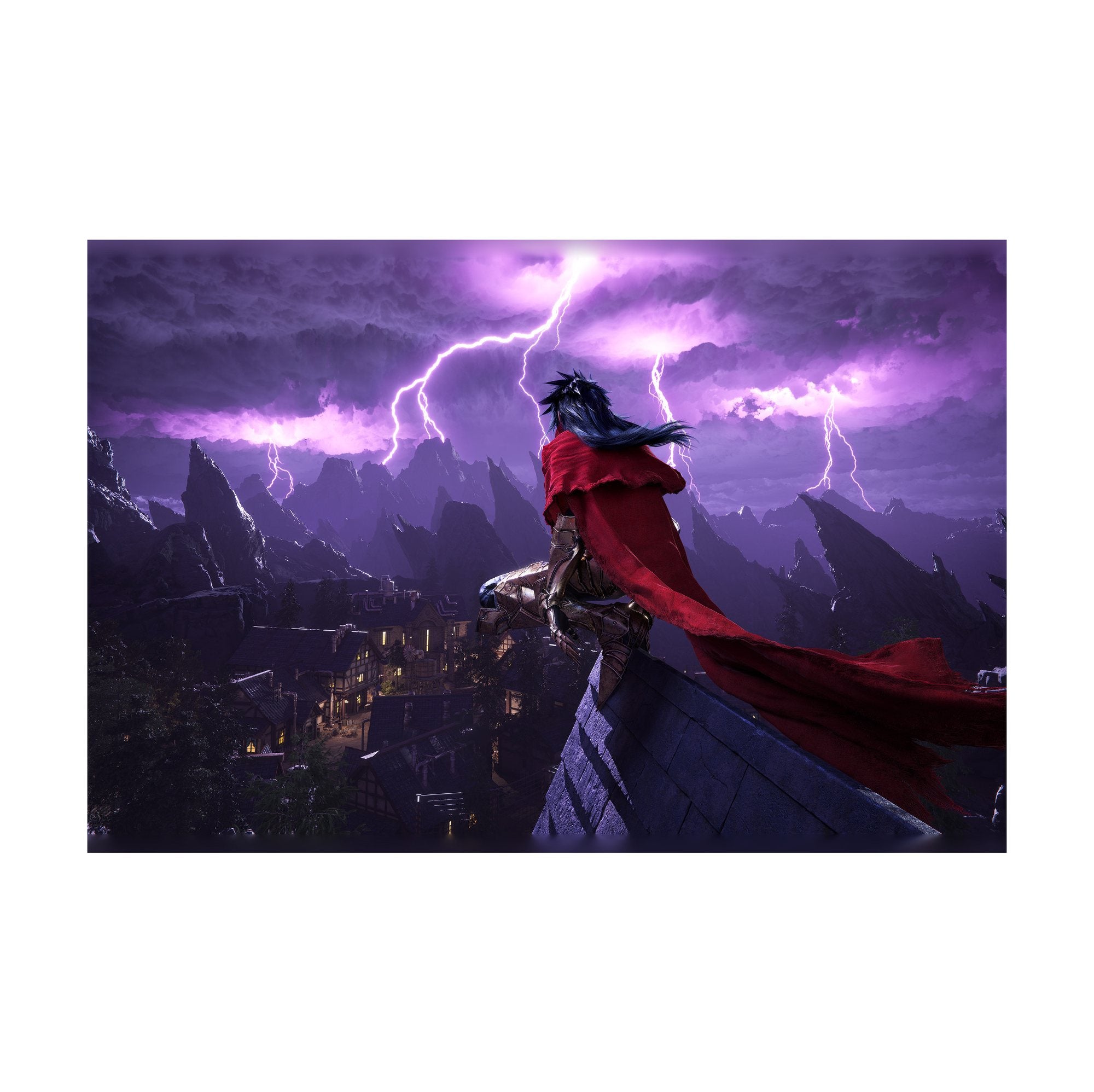 Final Fantasy VII Rebirth Vincent Key Art landscape poster print
