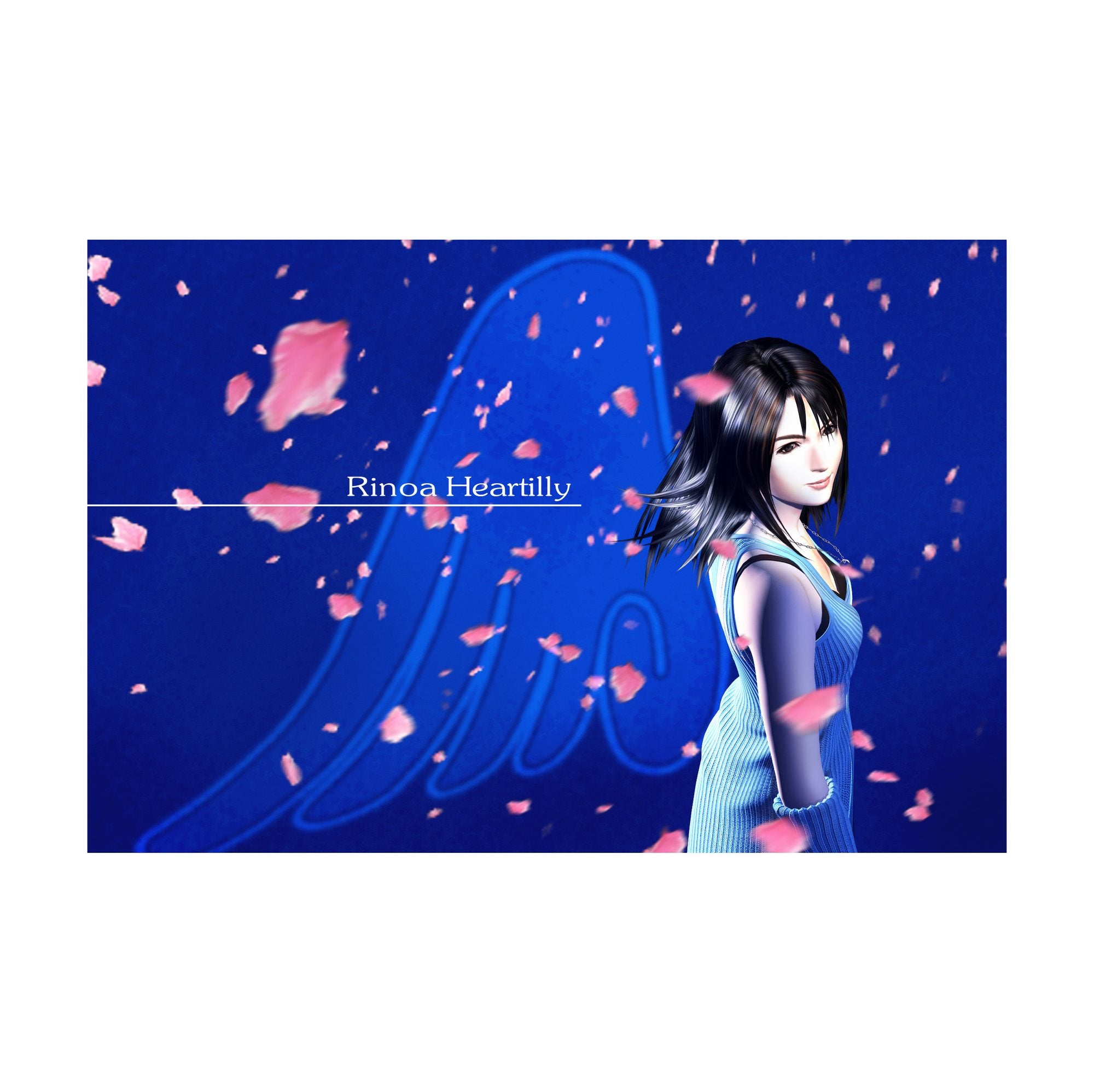 Final Fantasy VIII Rinoa Heartilly Promo Art landscape poster print