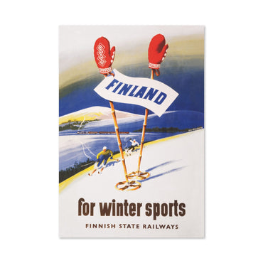 Finland for Winter Sports poster print