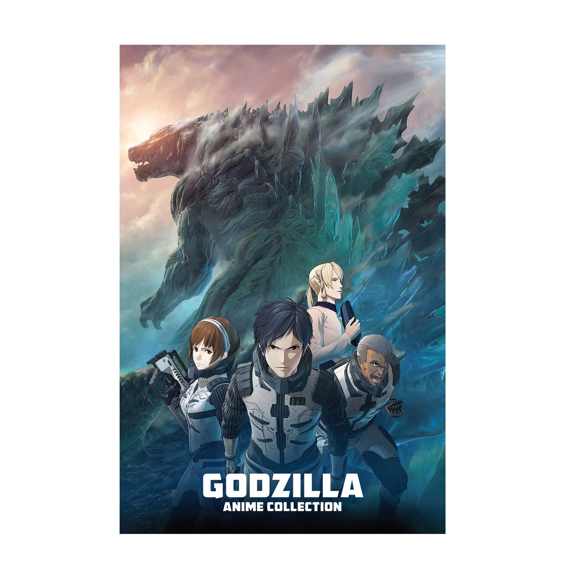 Godzilla Anime Trilogy Movie Collection Art poster print