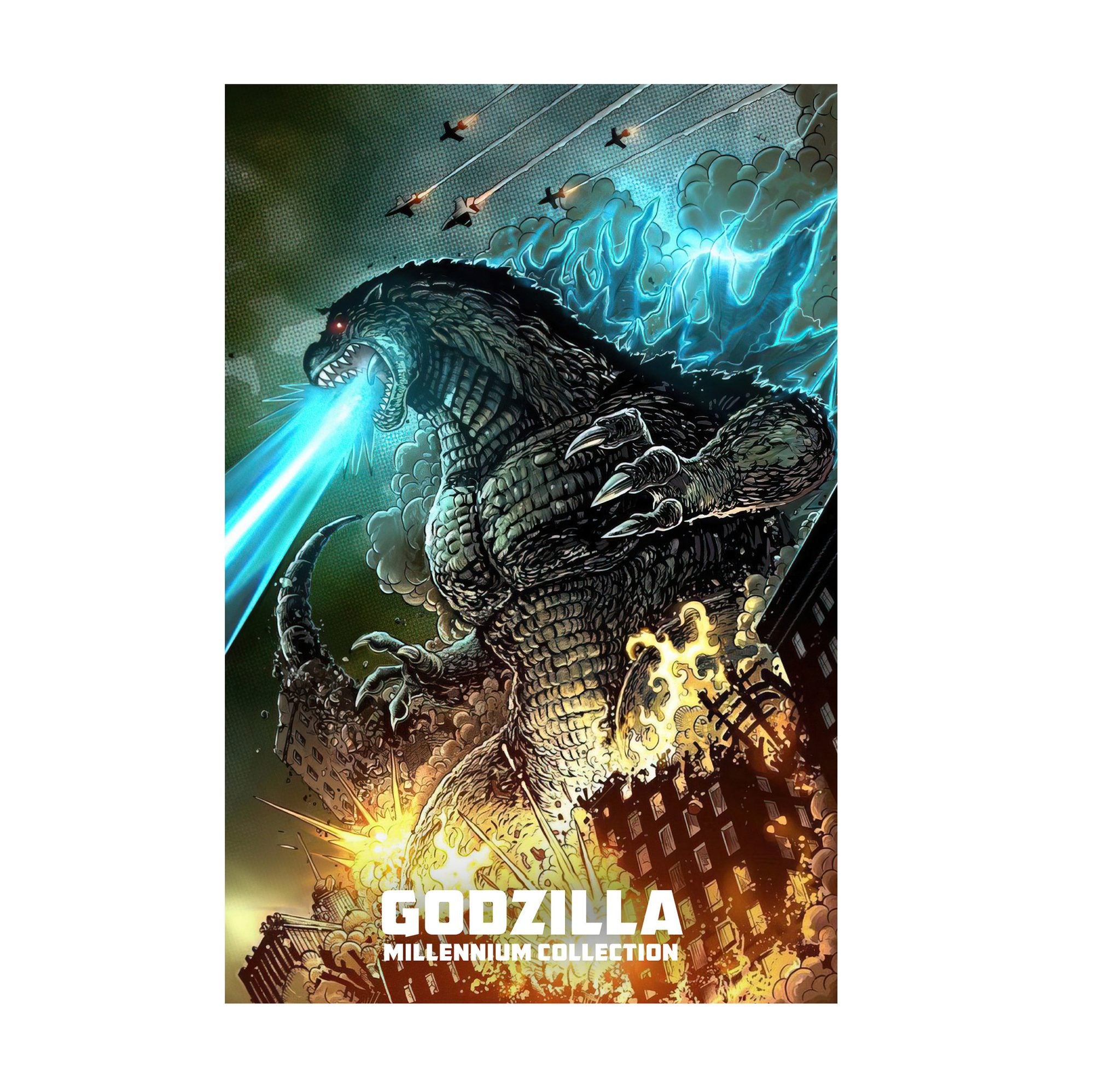 Godzilla Millennium Era Movie Collection Art poster print