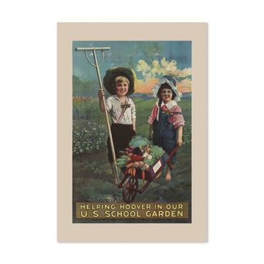 Helping Hoover in Our U.S. School Garden poster print