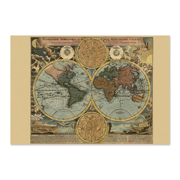 Homann World Map 1716 poster print