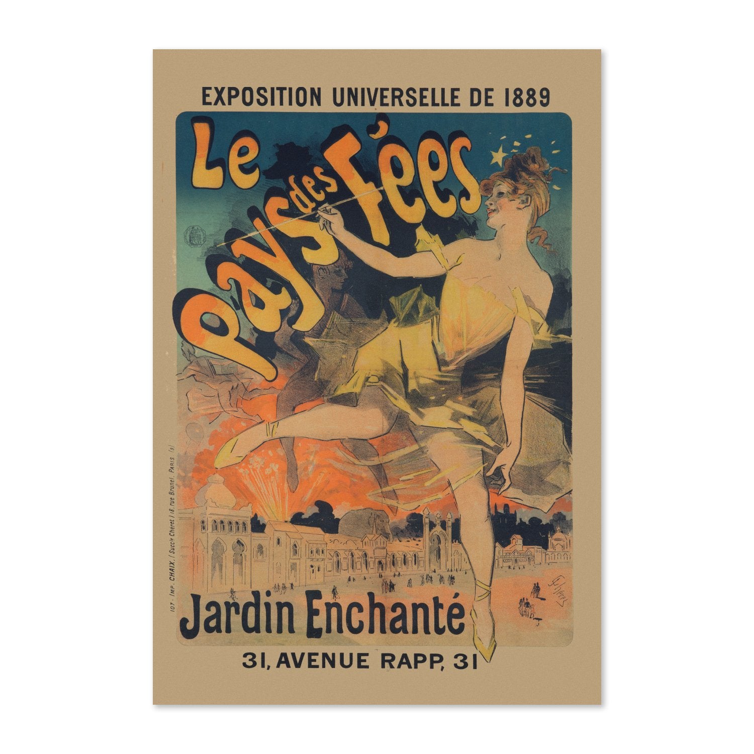 Jules Chéret Le Pays des Fées poster print