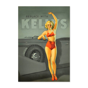 Kelly-Springfield Tires Pin-Up poster print