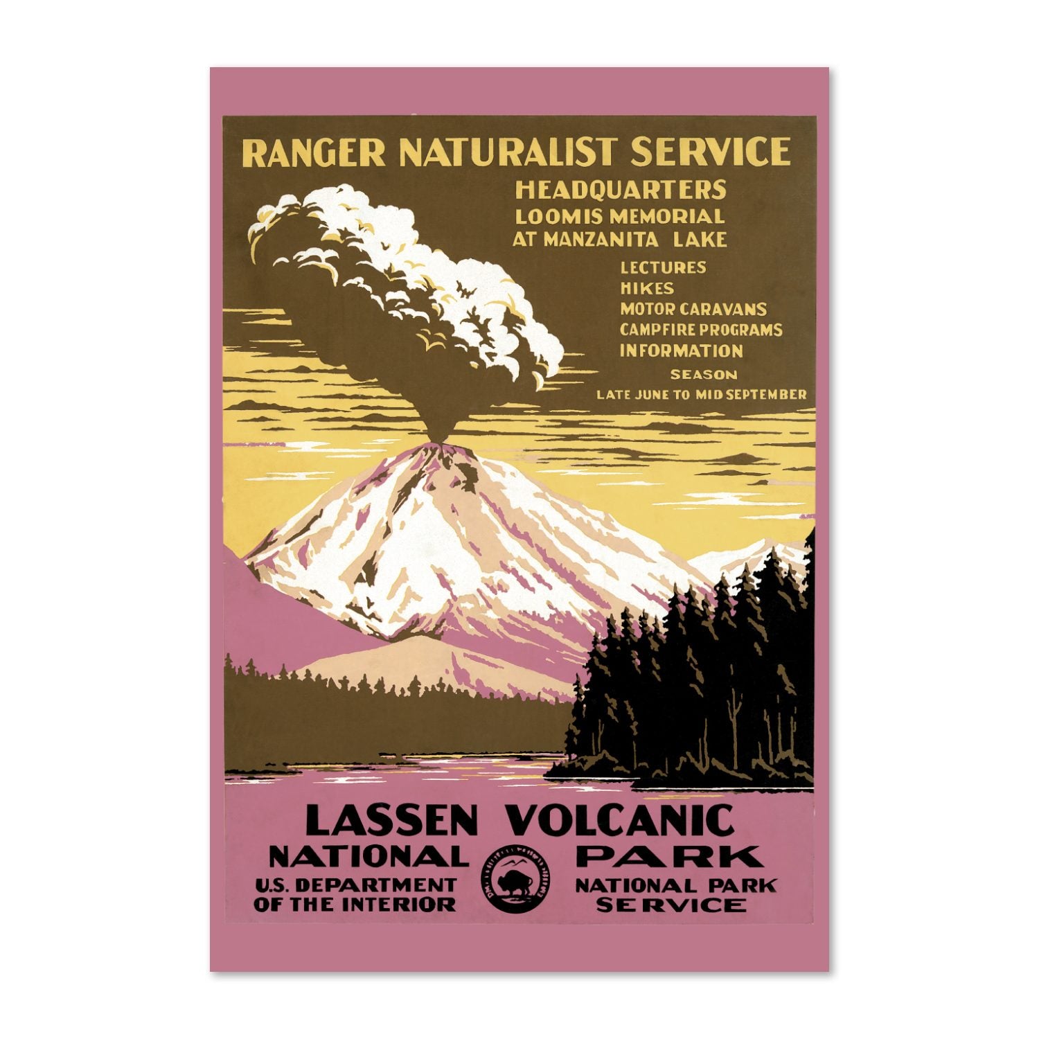 Lassen Volcanic National Park poster print