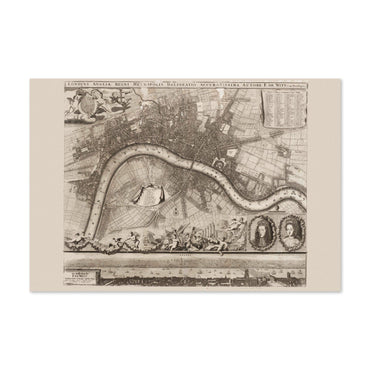 London 1693 Map vintage print