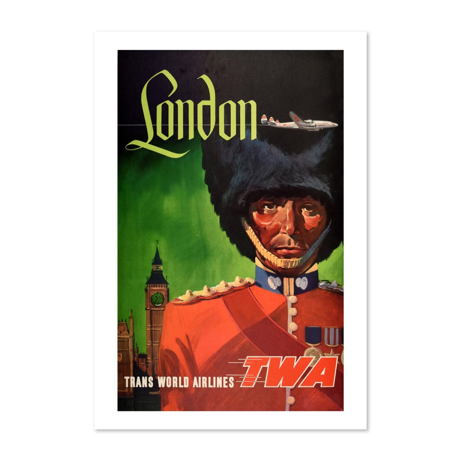 London Fly TWA Royal Guard poster print