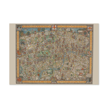 London Wonderground Map vintage print