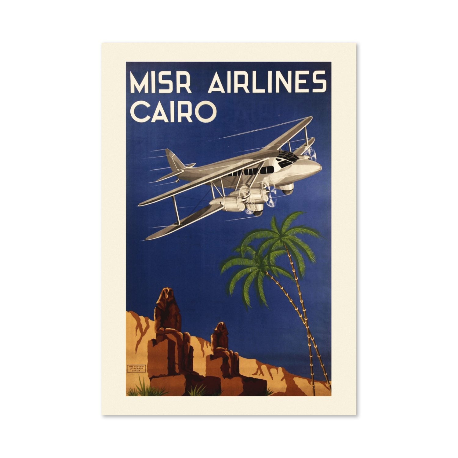 Misr Airlines Cairo poster print