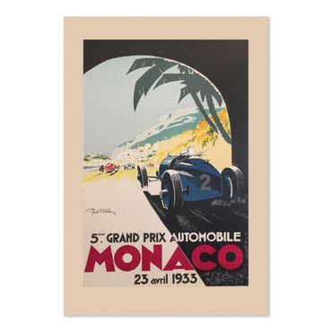 Monaco Grand Prix 1933 poster print