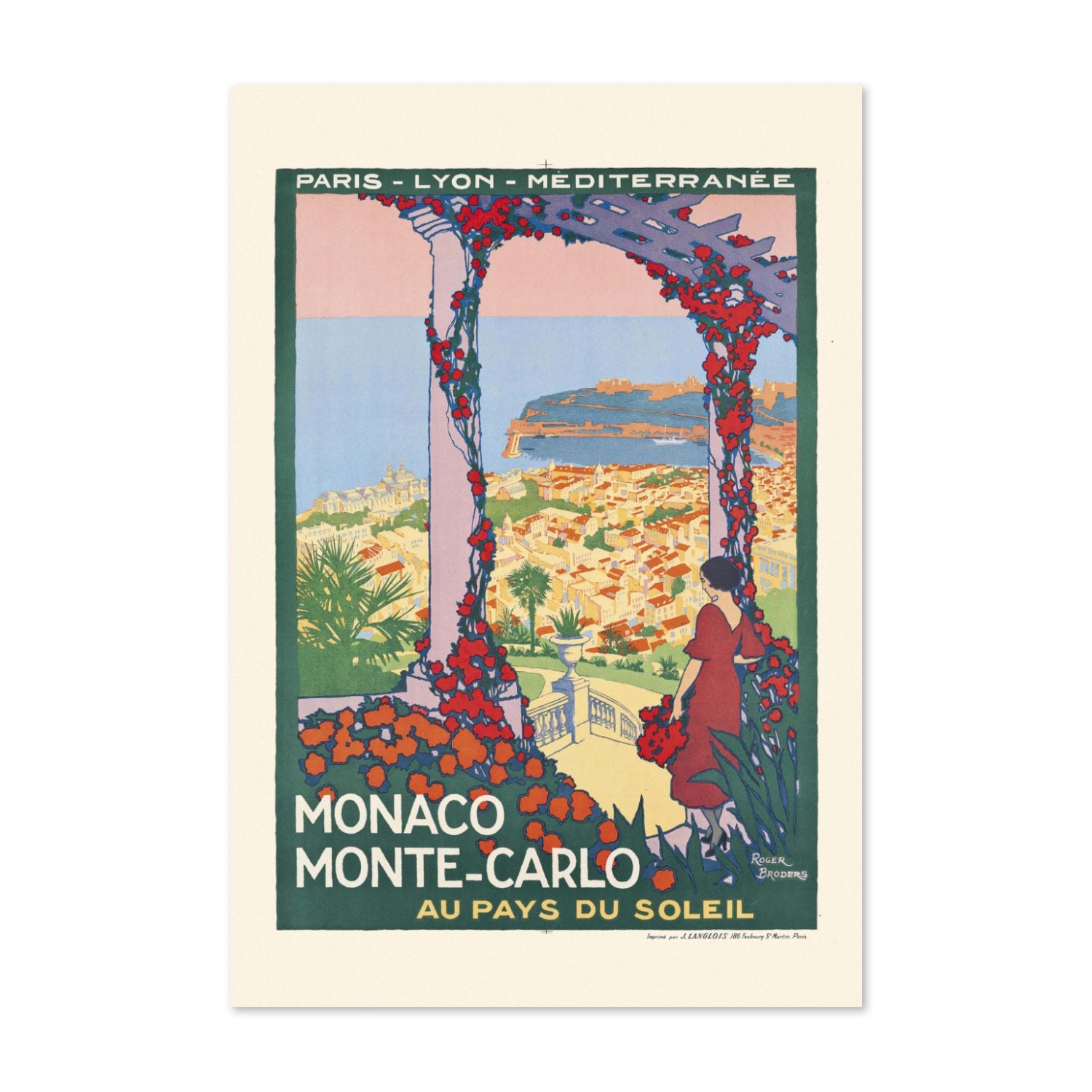 Monaco Monte Carlo poster print