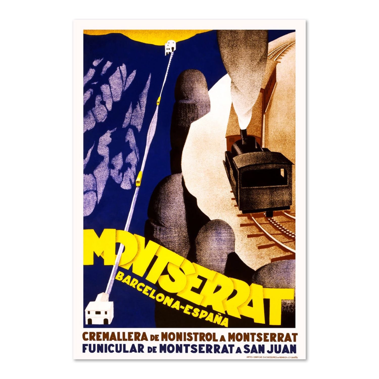 Montserrat Barcelona poster print
