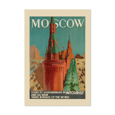 Moscow Intourist poster print