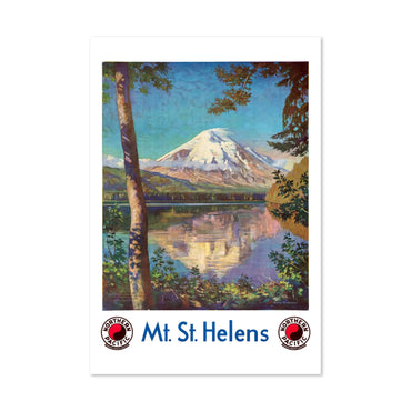 Mt St Helens Northern Pacific poster print