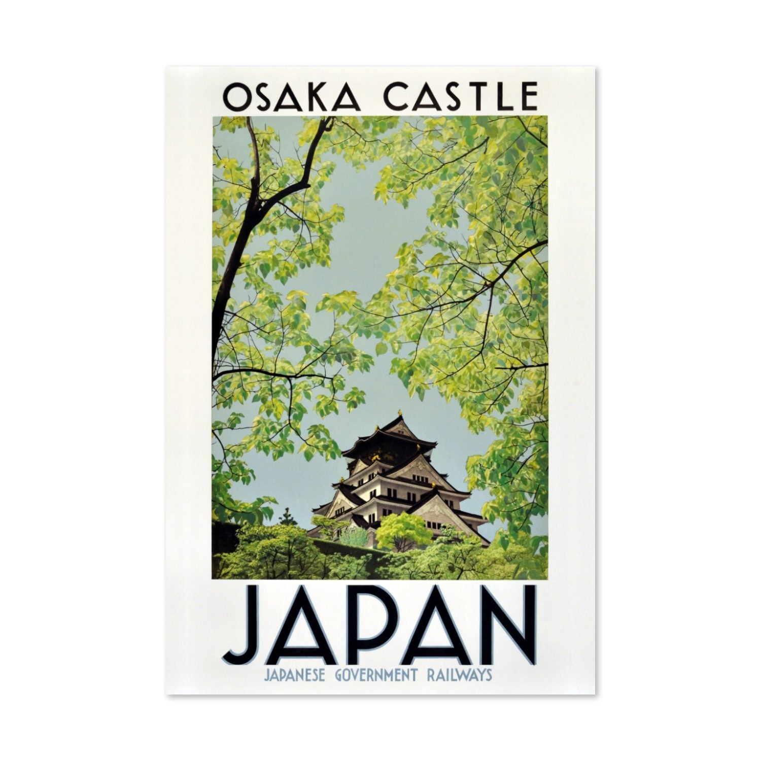 Osaka Castle Japan poster print