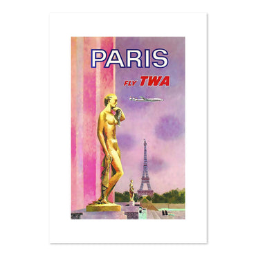 Paris Fly TWA 1969 poster print