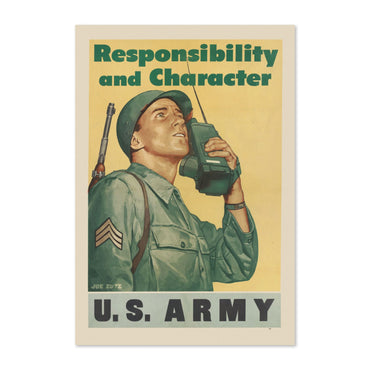 Responsibility and Character — U.S. Army poster print