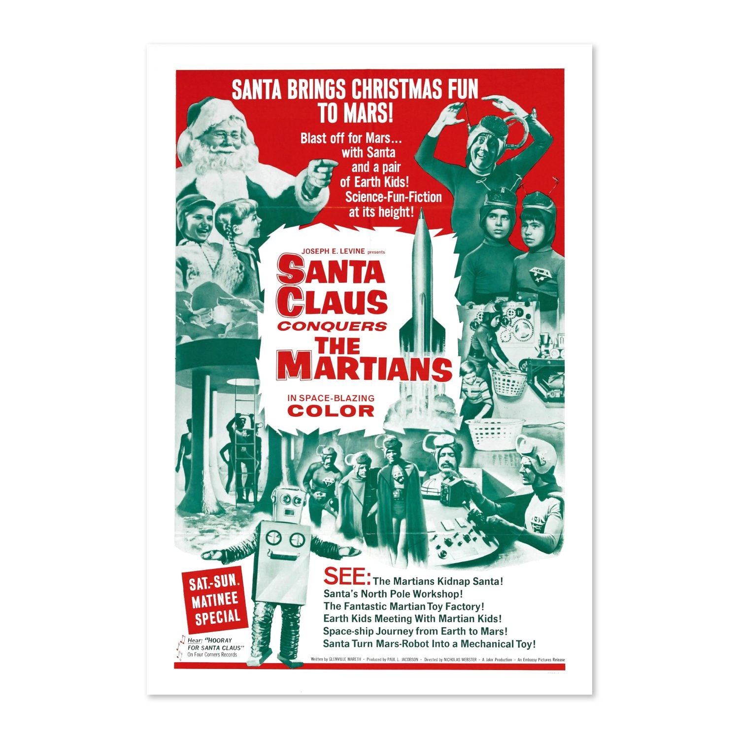Santa Claus Conquers the Martians poster print
