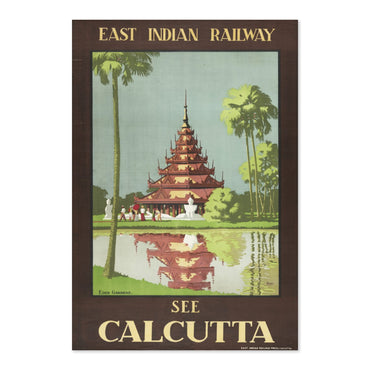 See Calcutta — East Indian Railway poster print