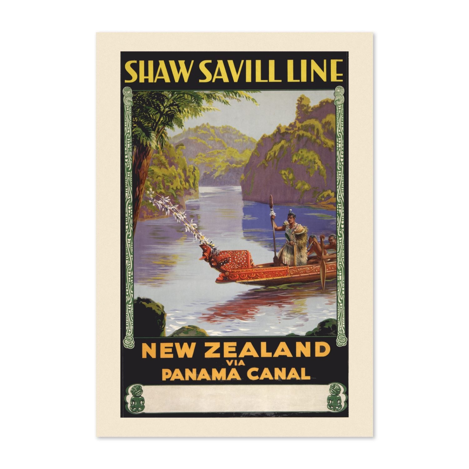 Shaw Savill Line New Zealand poster print