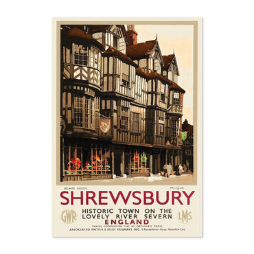 Shrewsbury England poster print