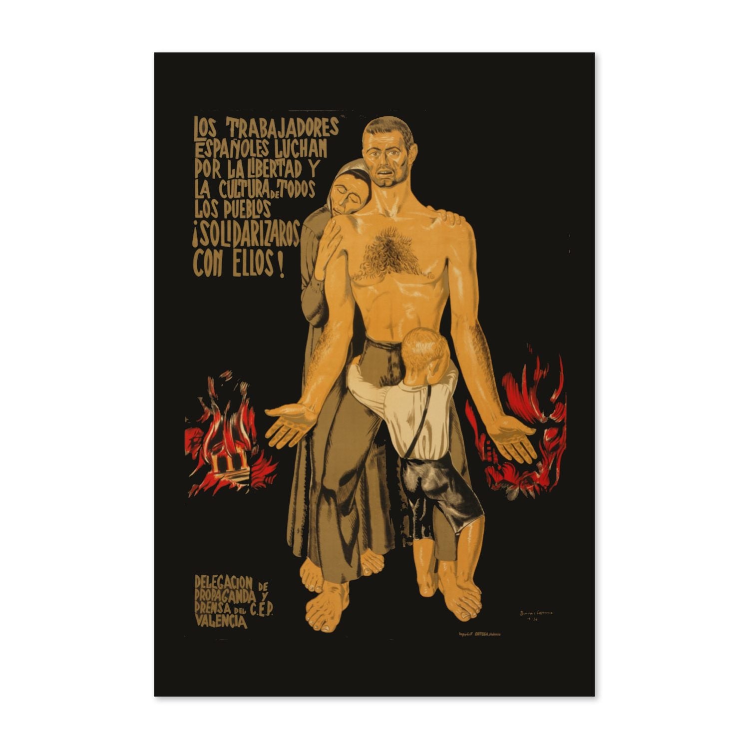 Spanish Workers Fight! poster print