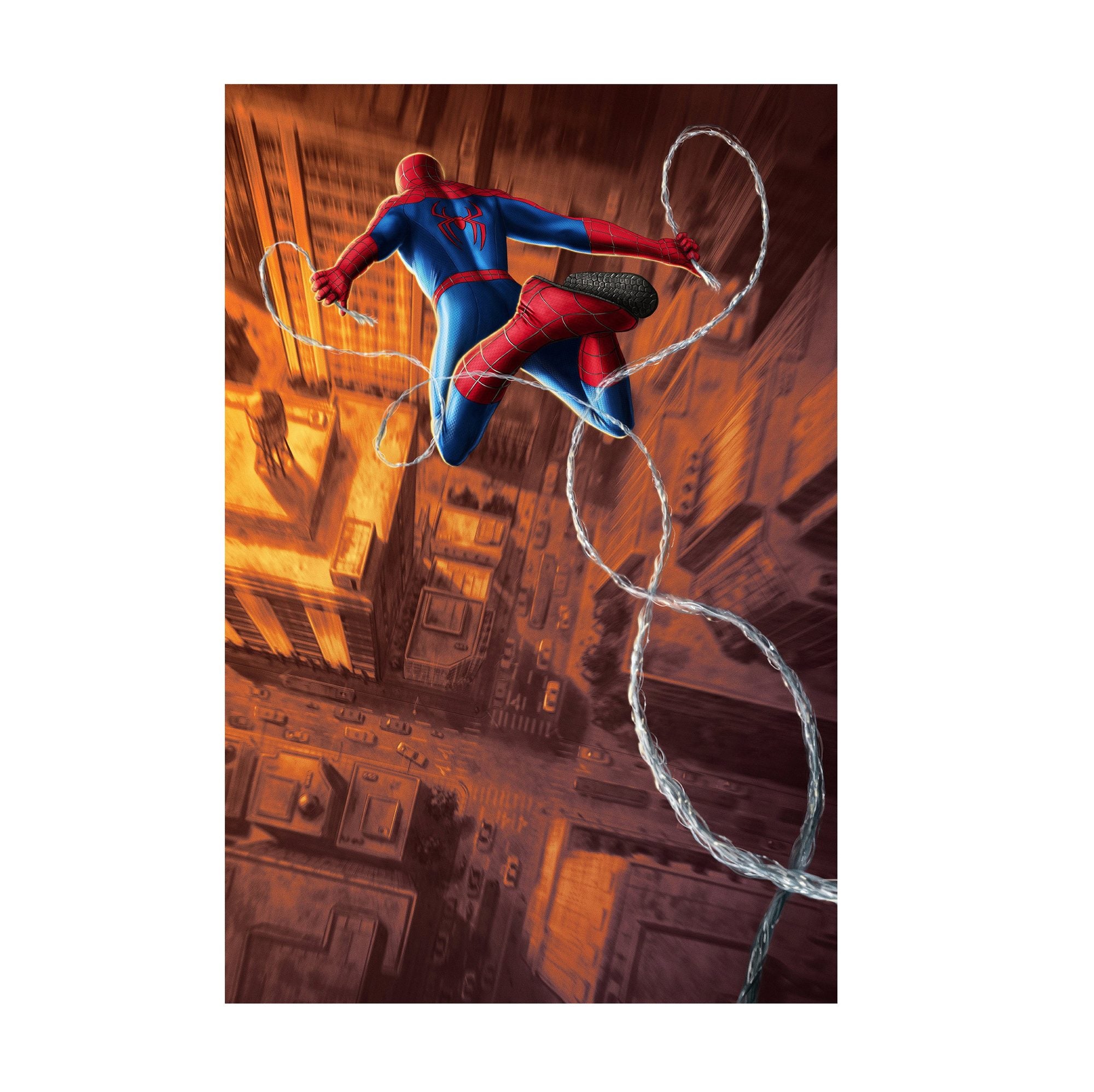 Spider-Man: Brand New Day (2026) Movie Web Swing Art poster print