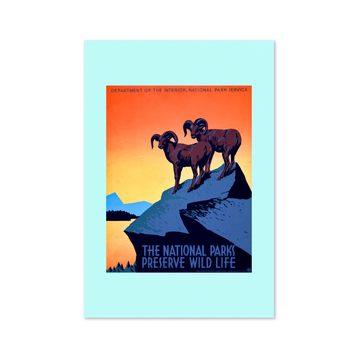 The National Parks Preserve Wild Life poster print