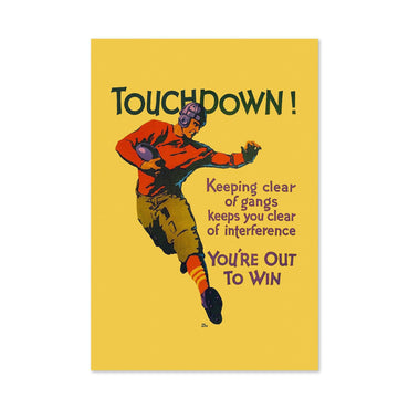 Touchdown poster print