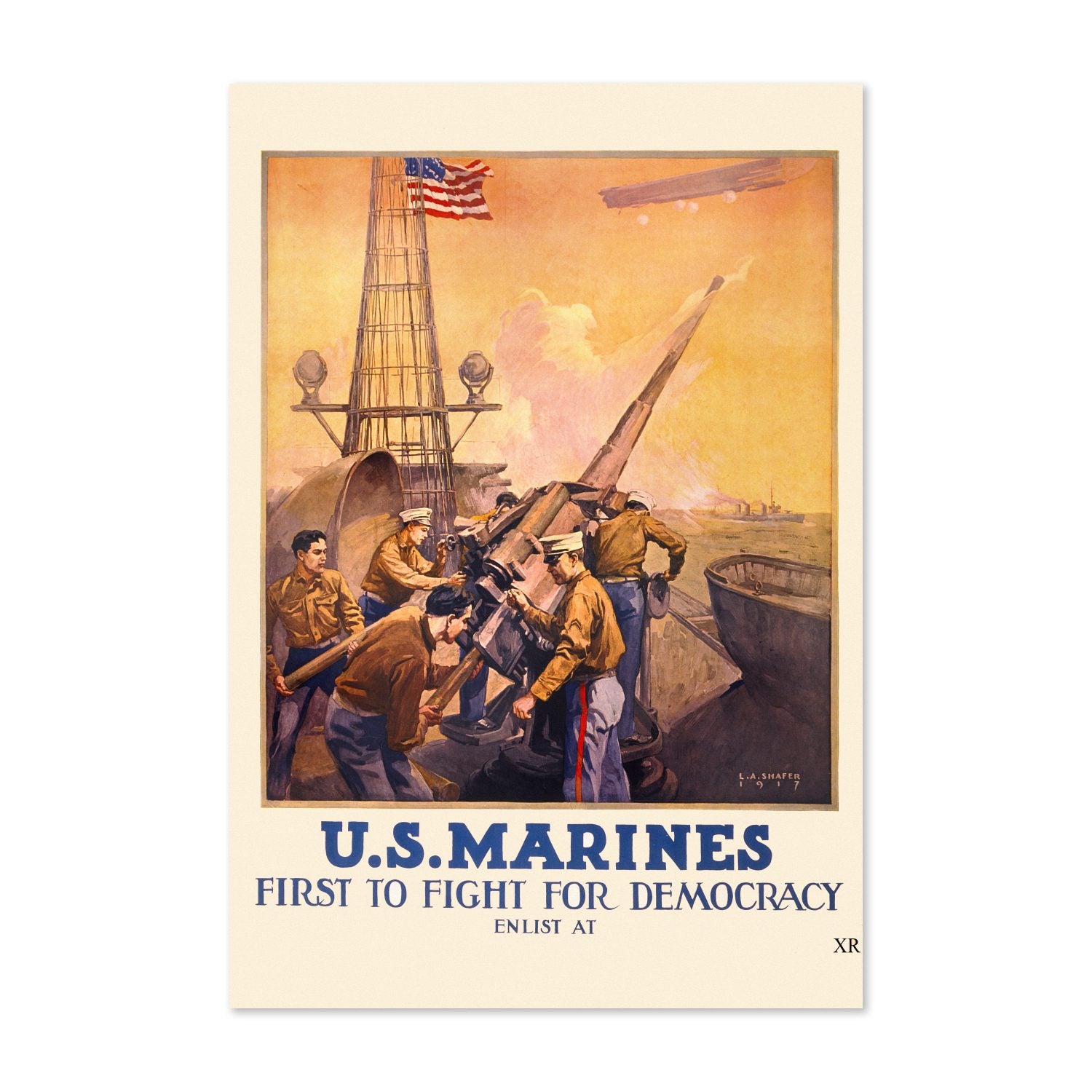 US Marines First to Fight for Democracy poster print