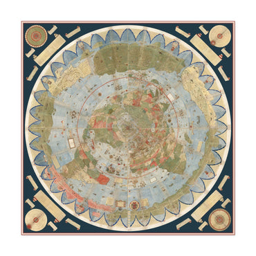 Urbano Monte World Map 1587 vintage print