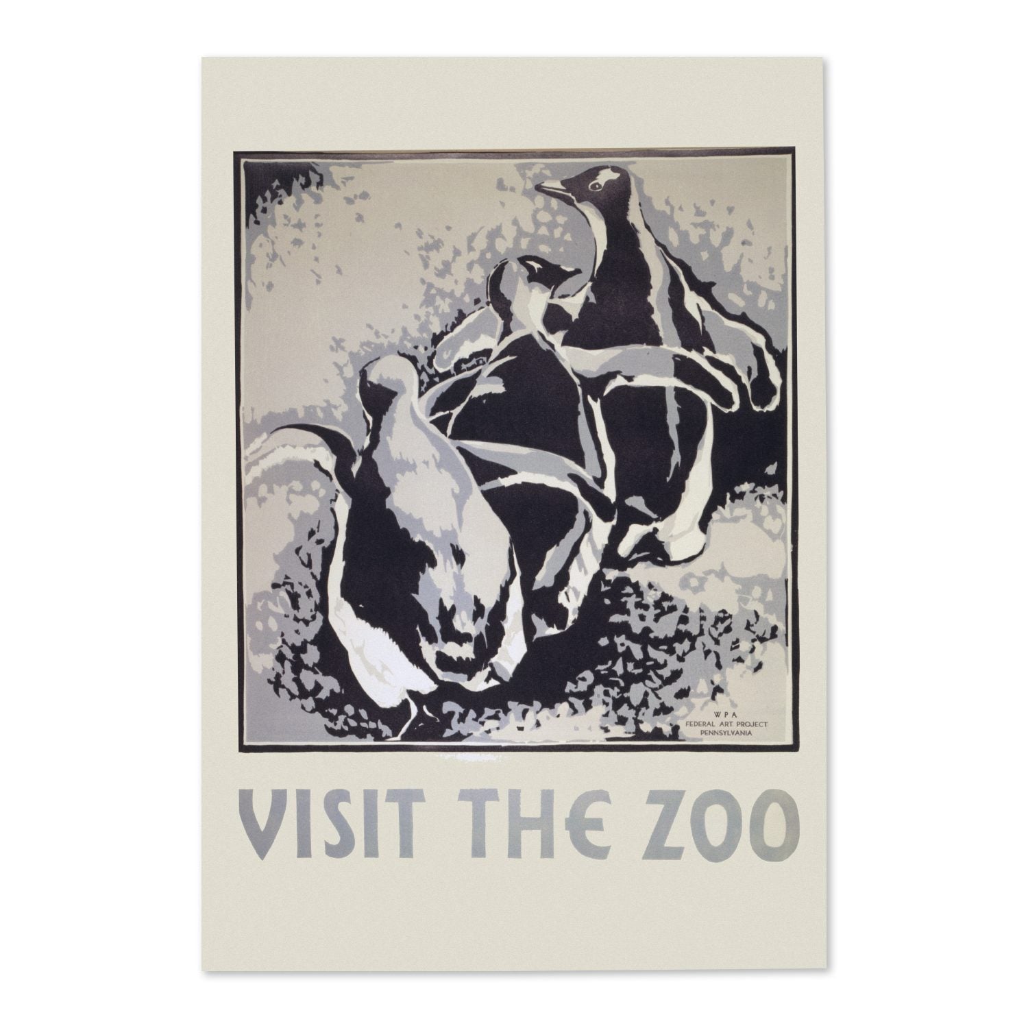 Visit the Zoo Penguins poster print