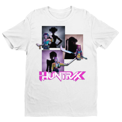 Huntrix Anime Warrior T-Shirt – Retro Futuristic Cyberpunk Graphic Tee