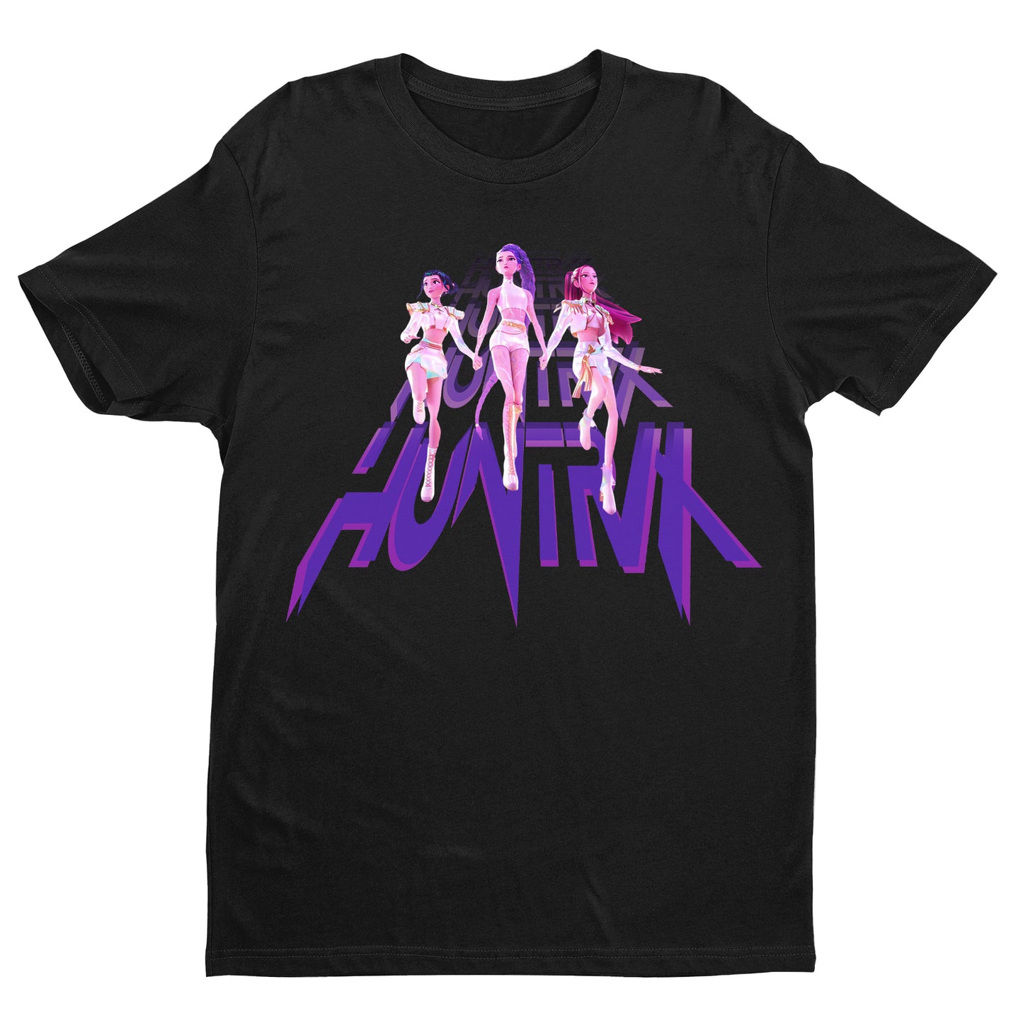 Huntrix Anime Girl T-Shirt | K-Pop Inspired Y2K Vaporwave Tee | Aesthetic Harajuku Streetwear Unisex