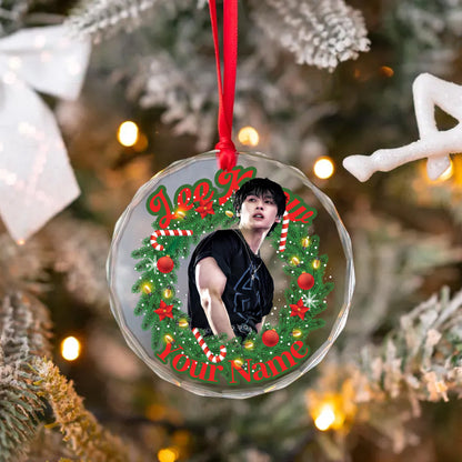 Personalized Lee Know Ornament, Custom Stray Kids Christmas Decor
