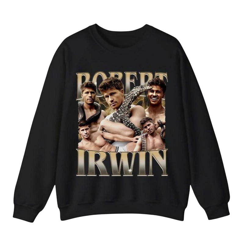 Robert Irwin Vintage Graphic Sweatshirt – Retro Wildlife Style Pullover