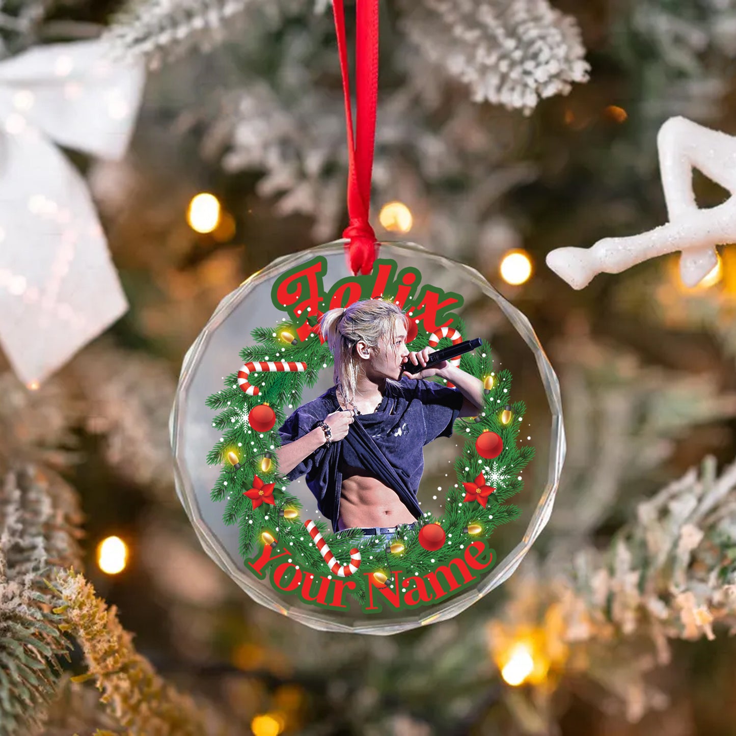 Personalized Felix Ornament, Custom Stray Kids Gift For Stay