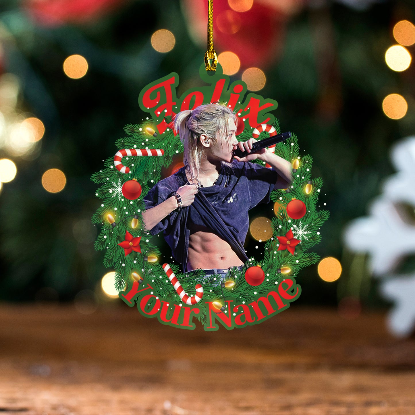 Personalized Felix Ornament, Custom Stray Kids Gift For Stay