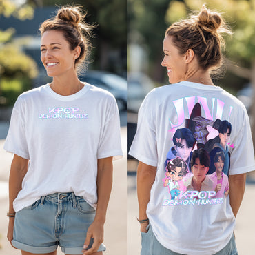KPOP Demon Hunters – JINU Graphic T-Shirt | Anime-Style Kpop Idol Tee