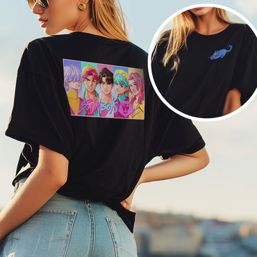 Demon Hunter Saja Boys Anime T-Shirt – Cute Pink Kawaii Graphic Tee